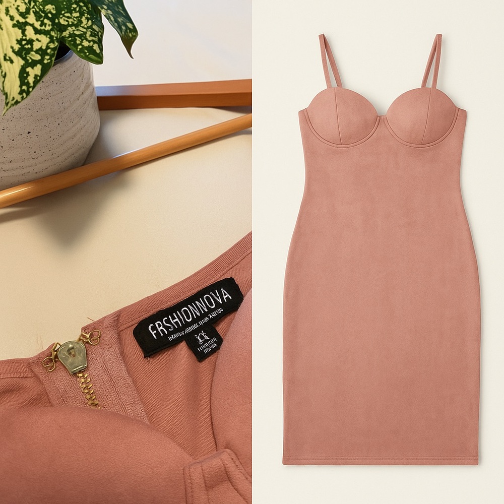 ✨ Fashion Nova Suede Bodycon Dress - XL ✨